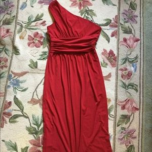 Red one shoulder dress size 10